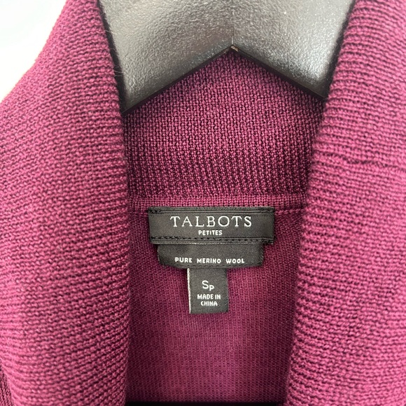 Talbots 100% Merino Wool Purple Turtleneck Sweater - Picture 2 of 4